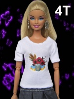 Футболка для кукол Барби