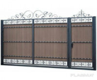 Ворота из профлиста с ковкой WQ11