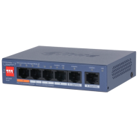 4-портовый управляемый PoE коммутатор DH-CS4006-4ET2GT-60  с 4 портами POE 100Мбит + 2 порта UP-Link 1000Мбит, 60Вт