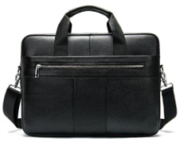 Сумка ділова чоловіча шкіряна 714794 Чорна