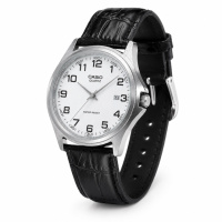 Чоловічий годинник Casio MTP-1183E-7B — класична модель зі шкіряним ремінцем та мінеральним склом