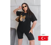 Жіноча літня футболка «Trio» оптом від виробника | Батал