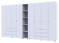 Комплект шкафов для одежды Doros Гелар (3 шт.) 348,2х49,5х203,4 см Белый (DRS-011184)