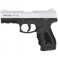 Пистолет сигнальный, стартовый Retay Taurus PT24 (9мм, 15 зарядов), никель