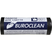 Пакеты для мусора Buroclean черные 60 л 20 шт. (4823078910646)