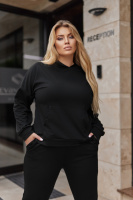 Спортивний костюм худі та джогери «Dante» | Батал | Розпродаж моделі Чорний, 50-52