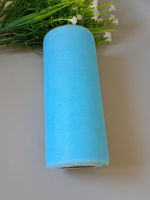 Фатин сетка / 15 см/  голубой / отрез кратно 1 метр