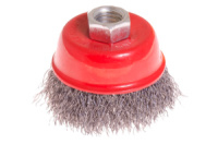 Щетка торцевая Mastertool 65 мм рифленая черная (19-7206)