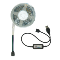 LED лента USB RGB 5V, IP 20, 10м, с Bluetooth, на самоклейке