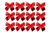 Игрушка елочная «Красный бант» 55х55мм (12шт) (98395)
