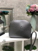 Графіт — клатч Lady Bags на три відділення, кожне на блискавці (1038)