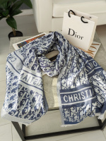 ПАЛАНТИН ШАРФ DIOR двосторонній голубий