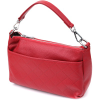 Женская кожаная сумка с двумя удобными ремешками Vintage 22927 Красный