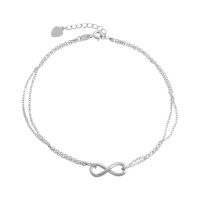 Серебряный браслет на ногу CatalogSilver с без камней, вес изделия 2,86 гр (2079422) 2326 размер