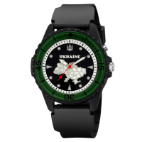 Годинник наручний Awarder 031 Ukraine Black-Green тактичний спортивний з водозахистом 5 ATM