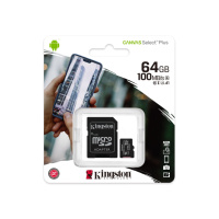 Карта памяти Kingston Canvas microSDHC Class 10 UHS-I, 64GB