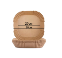 Квадратные бумажные формы 50шт 20/28х4см для аэрогриля силиконизированный пергамент для выпечки