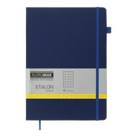 Книга записная ETALON 210*295, 96л., клетка, обложка искуственная кожа, зеленый