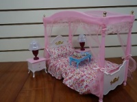 Лялькові меблі Глорія Gloria 2314 Спальня принцеси Барбі ліжко з балдахіном