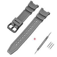 Ремінець для годинника Casio SGW-100 Gray BK полімерний сірий (1051-1059)
