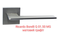 Дверна ручка Ricardo Borelli Q 01.50 MG мат Графіт АКЦІЯ безкоштовна доставка від 3 шт.*