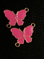 Коннектор «бабочка» В золоте. Размер - 2×1,5 см. Цвет на фото.