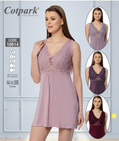 Нічна сорочка Cotpark  р. M, L, XL  бордовий