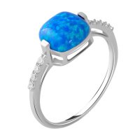 Серебряное кольцо CatalogSilver с опалом, вес изделия 1,9 гр (2050742) 18 размер
