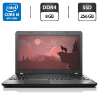 Ноутбук Lenovo ThinkPad E560 / 15.6« (1366x768) TN / Intel Core i5-6200U (2 (4) ядра по 2.3 - 2.8 GHz) / 8 GB DDR4 / 256 GB SSD / Intel HD Graphics