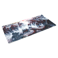 Коврик 400*800 тканевой «Китайская Стена» с боковой прошивкой, толщина 3 мм, Black/Red