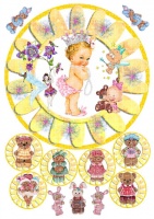 Вафельные картинки на тему: День рождения ребенка