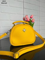 Жовтий - стильний, вмісткий та зручний клатч на одне відділення під двома блискавками  (0519)