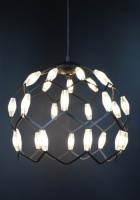 Люстра светодиодная подвесная LED светильник для квартиры на потолок лэд 26314 Черный 42-200х40х40 см.