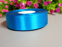 Атласная лента/ 2.5 см/ 33 метра/ аквамарин