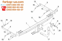Тягово-сцепное устройство (фаркоп) Renault Scenic III (2009-2015)