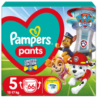 Подгузник Pampers Junior Размер 5 (12-17кг) Paw Patrol 66 шт (8006540863619)