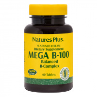 B-комплекс медленного высвобождения, MEGA В-100, Nature's Plus, 60 таблеток