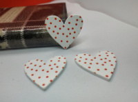 Дерев'яна серединка «серденько» Розмір - 3,5×3.5 см