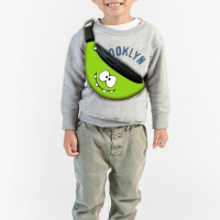 Сумка-бананка дитяча Ам Ням «Om Nom» з принтом, 32х15см, сумка для хлопчика через плече (00154)