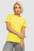 Футболка жіноча однотонна, колір жовтий, 204R3333