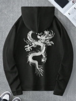 Худі чорне з ДТФ (оверсайз) | 66-212