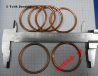 Прокладка - уплотнение под колено в цилиндр [ МЕДЬ ] ЯВА/JAWA 6V, 250, 350, Старушка Made in Чехия