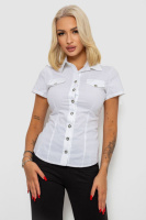 Сорочка жіноча однотонна, колір білий, 230R068-1