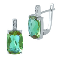 Серебряные серьги CatalogSilver с Султанит султанитом 7.11ct (1935637)