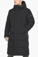 Куртка мужская Braggart зимняя длинная с капюшоном - 63899 чёрный цвет
