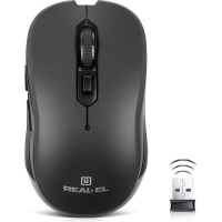 Мишка REAL-EL RM-331 Wireless Black (EL123200044)