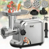 Електична м'ясорубка з функцією реверсу, решітками для фаршу та металевим лотком RAF R.3398 1200W