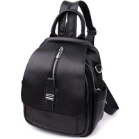 Жіночий рюкзак з натуральної шкіри 723058 Чорний