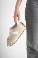 Кросівки жіночі шкіра та замша бежеві v7-176-35