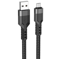 Дата кабель Hoco U110 charging data sync USB to MicroUSB (1.2 m) Чорний - купити в SmartEra.ua